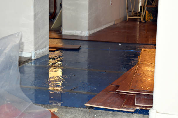 Professional Burst Pipe Cleanup technician working in Calverton, NY